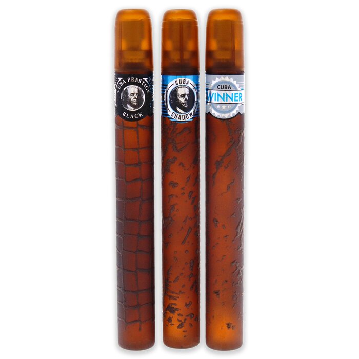 Cuba Cuba Trio by Cuba for Men Pc Gift Set Cuba Winner EDT Spray, Cuba Shadow EDT Spray, Cuba Prestige Black EDT Spray 3 Pc Gift SetProduct Thumbnail