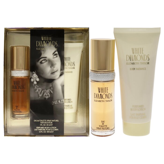Elizabeth Taylor White Diamonds by Elizabeth Taylor for Women - 2 Pc Gift Set 1oz EDT Spray, 3.3oz Body Lotion 2 Pc Gift SetProduct Thumbnail