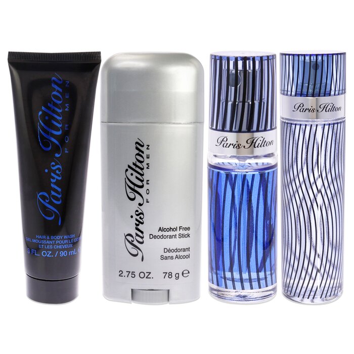 Paris Hilton Paris Hilton by Paris Hilton for Men - 4 Pc Gift Set 3.4oz EDT Spray, 3oz Hair and Body Wash, 2.75oz Alcohol Free Deodorant Stick, 0.34oz EDT Spray 4 Pc Gift SetProduct Thumbnail