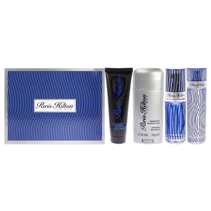 Paris Hilton Paris Hilton by Paris Hilton for Men - 4 Pc Gift Set 3.4oz EDT Spray, 3oz Hair and Body Wash, 2.75oz Alcohol Free Deodorant Stick, 0.34oz EDT Spray 4 Pc Gift SetProduct Thumbnail