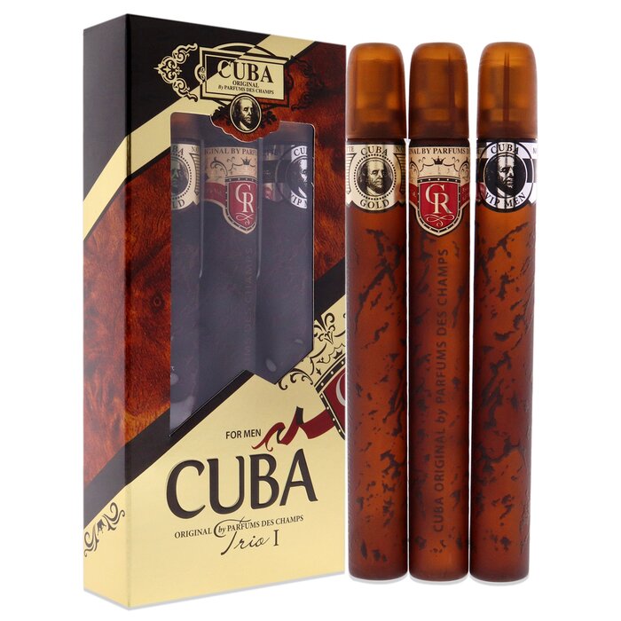 Cuba Cuba Trio 1 de Cuba para hombre - Set de regalo de 3 piezas: Cuba Gold EDT Spray 38 ml, Cuba Royal EDT Spray 38 ml, Cuba VIP EDT Spray 38 ml 3 Pc Gift SetProduct Thumbnail