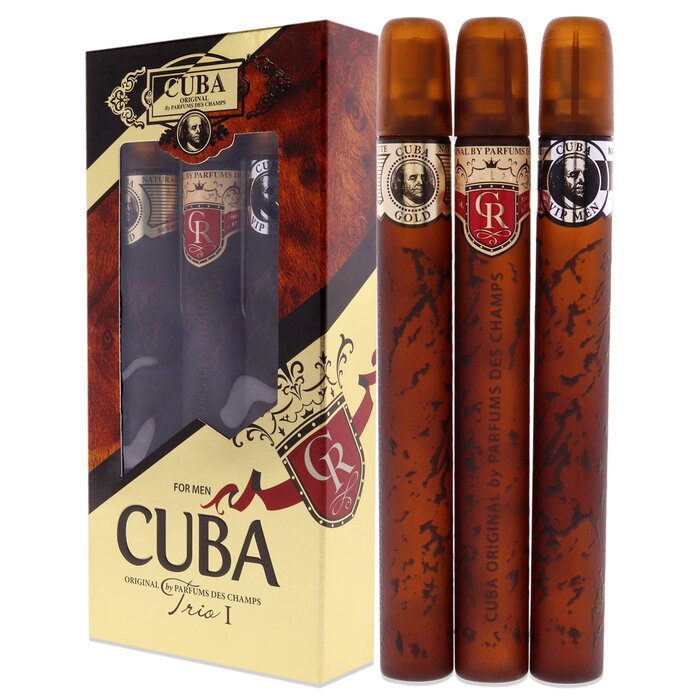 Cuba Cuba Trio 1 de Cuba para hombre - Set de regalo de 3 piezas: Cuba Gold EDT Spray 38 ml, Cuba Royal EDT Spray 38 ml, Cuba VIP EDT Spray 38 ml 3 Pc Gift SetProduct Thumbnail