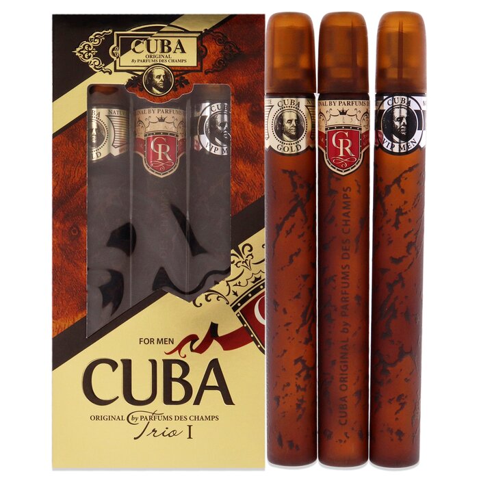 Cuba Cuba Trio 1 de Cuba para hombre - Set de regalo de 3 piezas: Cuba Gold EDT Spray 38 ml, Cuba Royal EDT Spray 38 ml, Cuba VIP EDT Spray 38 ml 3 Pc Gift SetProduct Thumbnail