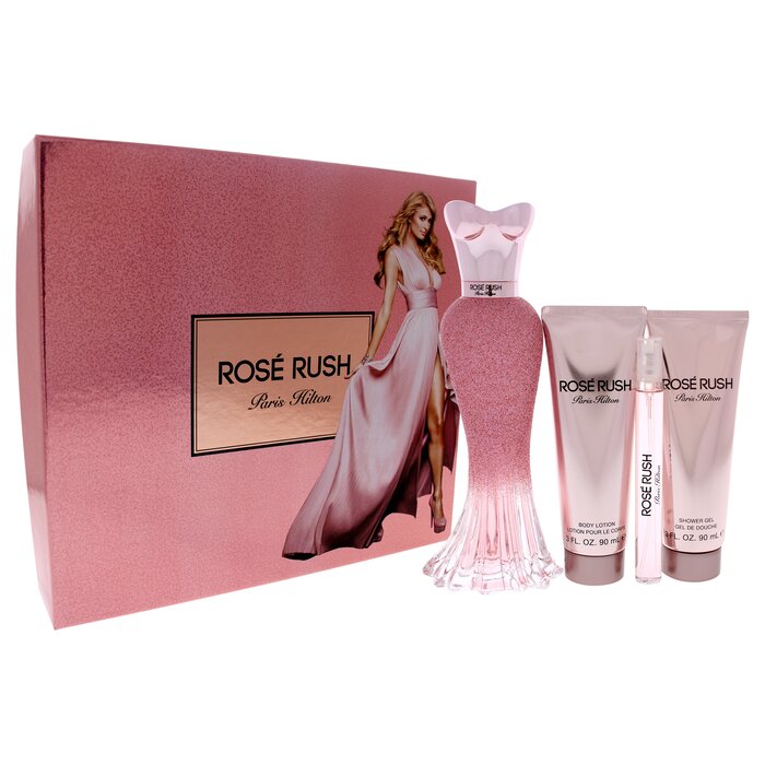Paris Hilton Rose Rush by Paris Hilton for Women - 4 Pc Gift Set 3.4oz EDP Spray, 3.0oz Body Lotion, 3.0oz Shower Gel, 0.33oz EDP Spray 4 Pc Gift SetProduct Thumbnail
