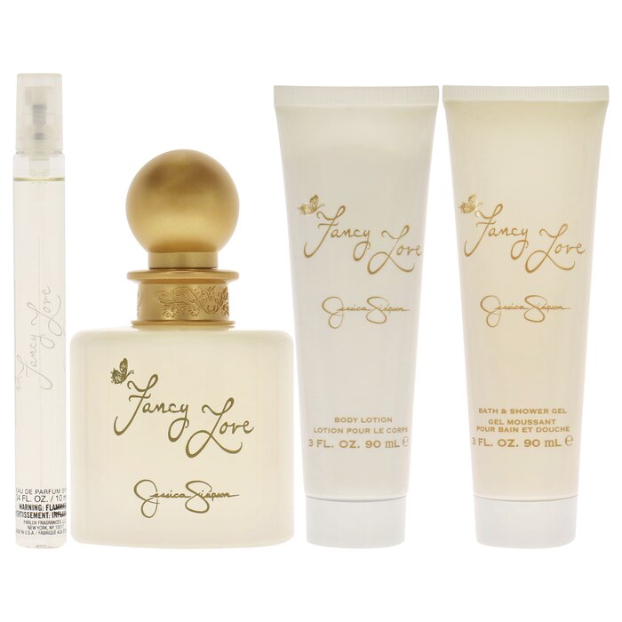 Jessica Simpson Fancy Love by Jessica Simpson for Women - 4 Pc Gift Set 3.4oz EDP Spray, 0.34oz EDP Mini Spray, 3oz Body Lotion, 3oz Bath and Shower Gel 4 Pc Gift SetProduct Thumbnail