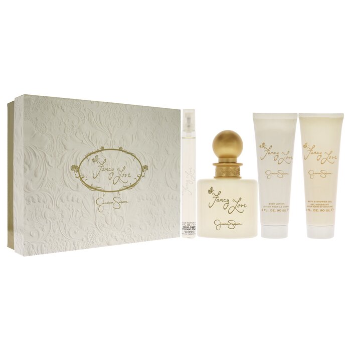 Jessica Simpson Fancy Love by Jessica Simpson for Women - 4 Pc Gift Set 3.4oz EDP Spray, 0.34oz EDP Mini Spray, 3oz Body Lotion, 3oz Bath and Shower Gel 4 Pc Gift SetProduct Thumbnail