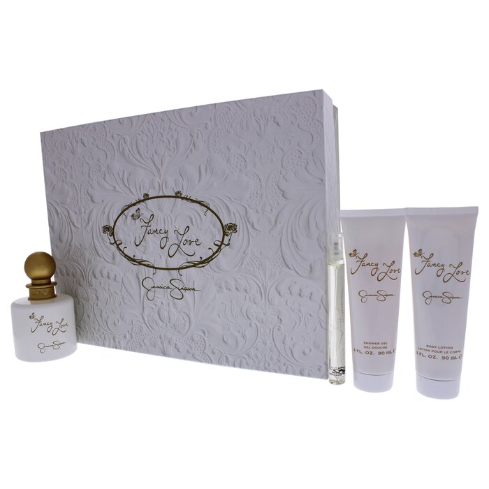 Jessica Simpson Fancy Love by Jessica Simpson for Women - 4 Pc Gift Set 3.4oz EDP Spray, 0.34oz EDP Mini Spray, 3oz Body Lotion, 3oz Bath and Shower Gel 4 Pc Gift SetProduct Thumbnail