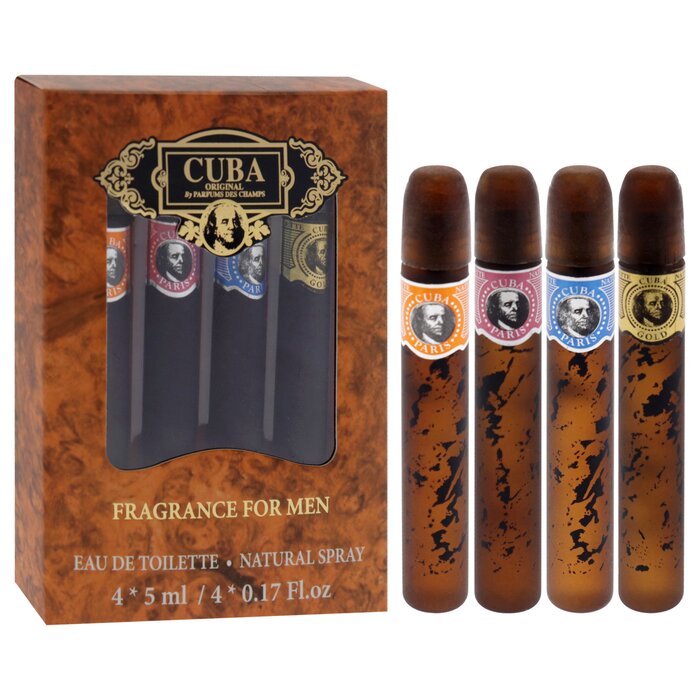 Cuba Cuba by Cuba for Men - 4 x 0.17 oz Mini Gift Set Cuba Gold Splash , Cuba Red Splash, Cuba Blue Splash, Cuba Orange Splash 4 x 0.17 ozProduct Thumbnail