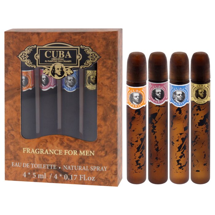 Cuba Cuba by Cuba for Men - 4 x 0.17 oz Mini Gift Set Cuba Gold Splash , Cuba Red Splash, Cuba Blue Splash, Cuba Orange Splash 4 x 0.17 ozProduct Thumbnail