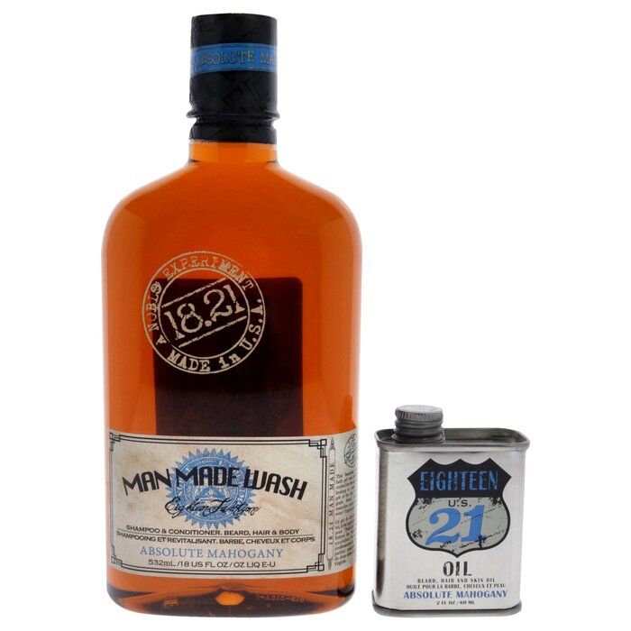 18.21 Man Made Book of Good Grooming Volume 3 Set - Absolute Mahogany by 18.21 Man Made for Men - 2 Pc 18oz Man Made Wash 3-In-1 Shampo 2 PcProduct Thumbnail