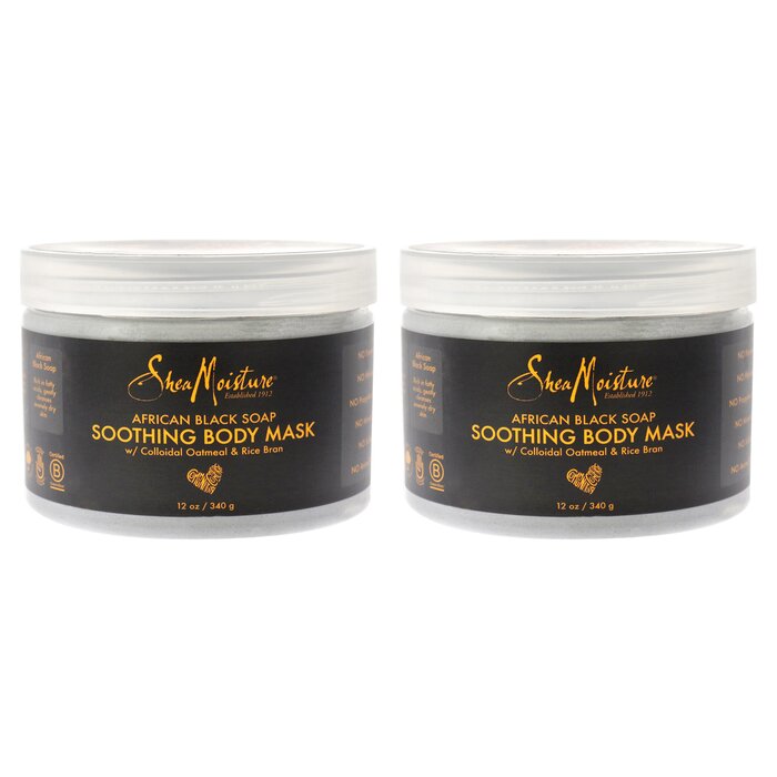 Shea Moisture African Black Soap Soothing Body Mask - Pack of 2 by Shea Moisture for Unisex - 12 oz Mask 12 ozProduct Thumbnail