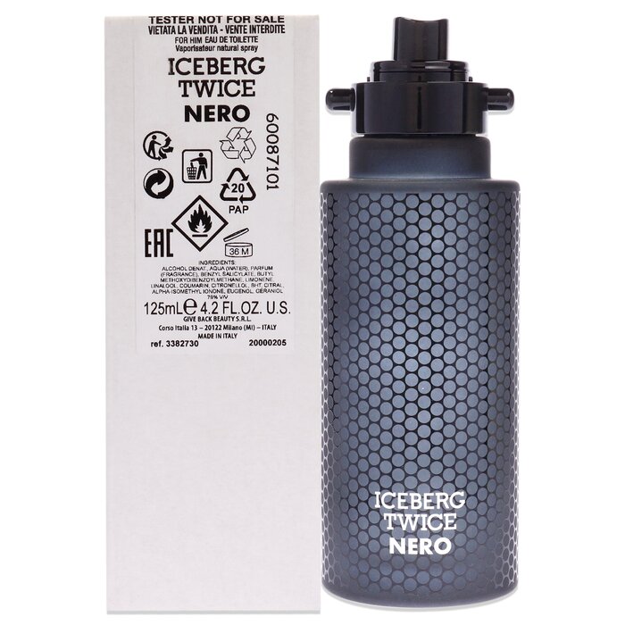 Iceberg Iceberg Twice Nero by Iceberg for Men - 4.2 oz EDT Spray (Tester) 4.2 ozProduct Thumbnail