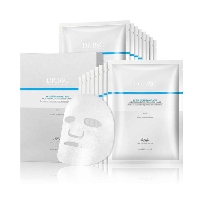 EFIX DR.BSC 8X Silk Hyaluronic Acid Moisturizing Bio-Cellulose Mask 25ml x 5pcsProduct Thumbnail