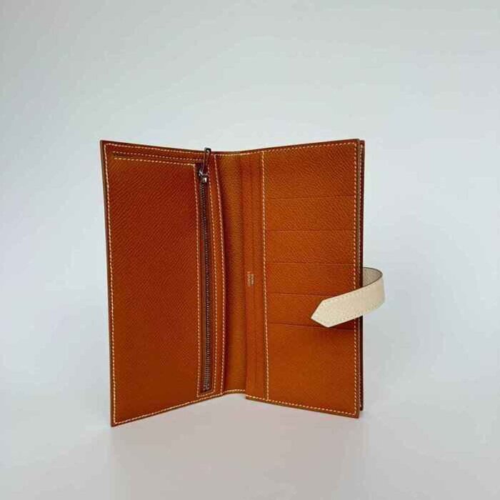 Hermes Bearn Soufflet verso Wallet 10 Craie 37 Gold Picture ColorProduct Thumbnail