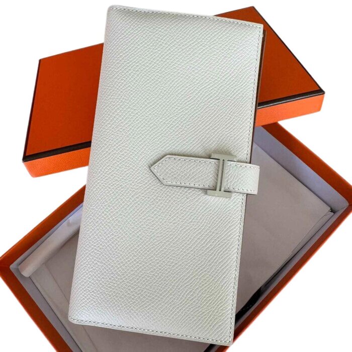 Hermes Bearn Soufflet verso Wallet 10 Craie 37 Gold Picture ColorProduct Thumbnail