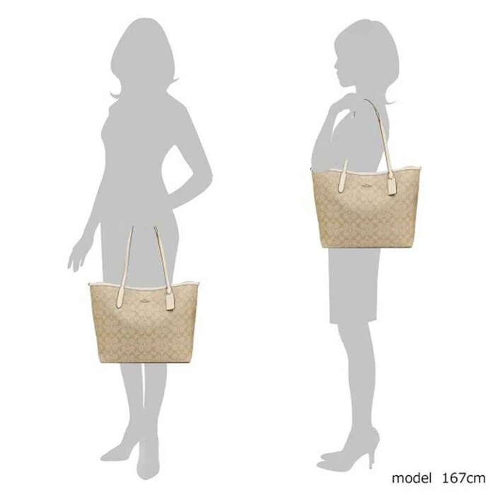 Coach COACH Women's Bag Women's Tote Bag Large Portable Shoulder Bag Shopping Bag Light Khaki 5696IMDQC Picture ColorProduct Thumbnail