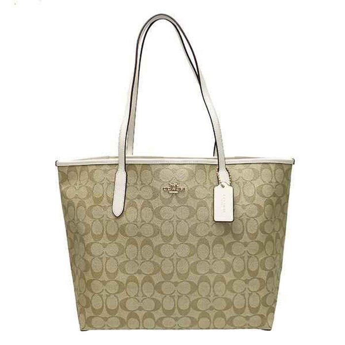 Coach COACH Women's Bag Women's Tote Bag Large Portable Shoulder Bag Shopping Bag Light Khaki 5696IMDQC Picture ColorProduct Thumbnail