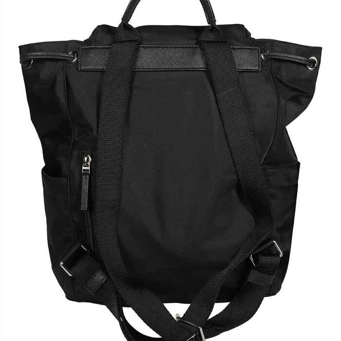 Tory Burch Nylon Flap Backpack Women's Bag 85061 Black, Black