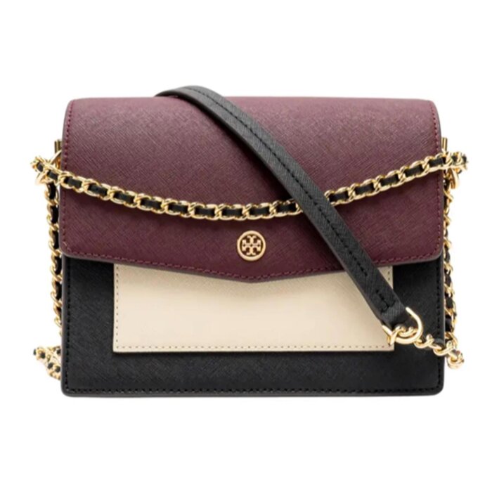 Tory Burch Tory Burch Robinson Saffiano Leather Convertible Shoulder Bag Crossbody 154318 Port Picture ColorProduct Thumbnail
