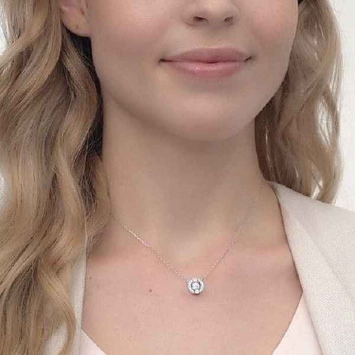 スワロフスキー Swarovski SWAROVSKI SPARKLING DANCE series 5286137 beating heart necklace 38cm rose gold Picture ColorProduct Thumbnail