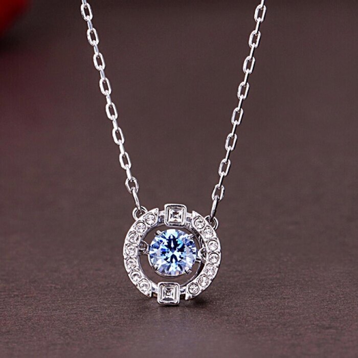 Swarovski SWAROVSKI SPARKLING DANCE series 5279425 beating heart necklace 38cm blue Picture ColorProduct Thumbnail