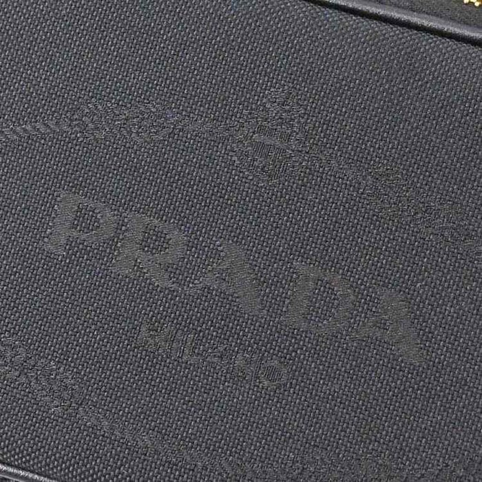 프라다 Prada PRADA embroidered logo canvas with leather trim dual-use bucket bag black 1BH038 Picture ColorProduct Thumbnail