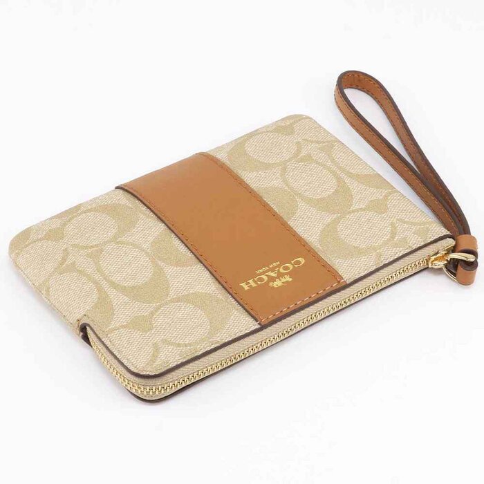 Coach COACH Women's PVC Coin Purse 58035 IMNLJ Khaki Mini Clutch Picture ColorProduct Thumbnail