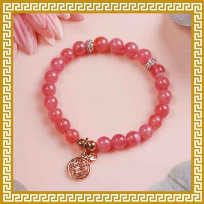 Ji Qing Tang Premium Ice-Grade Rhodochrosite Bracelet 6-6.5mmProduct Thumbnail