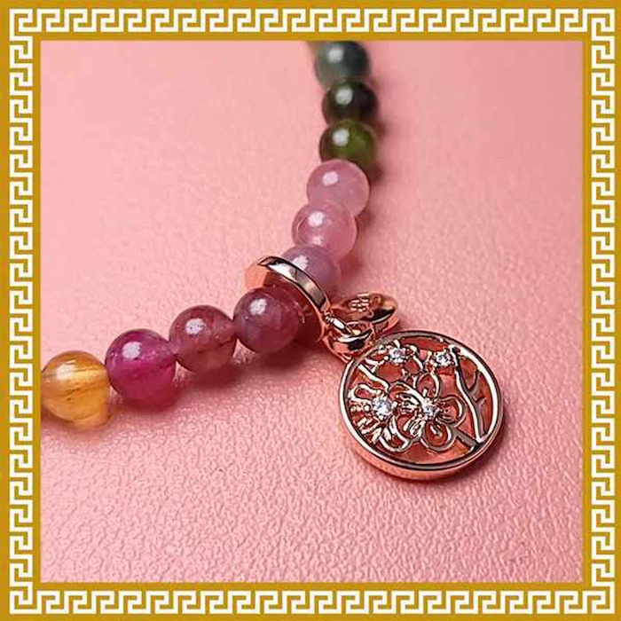 Ji Qing Tang Rainbow Tourmaline Fortune Bracelet (5mm) 14.5-15mmProduct Thumbnail