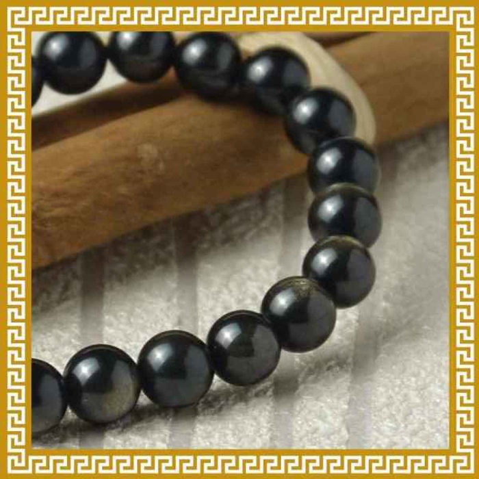 Ji Qing Tang Wealth & Protection - Golden Obsidian Bracelet 14.5-15mmProduct Thumbnail