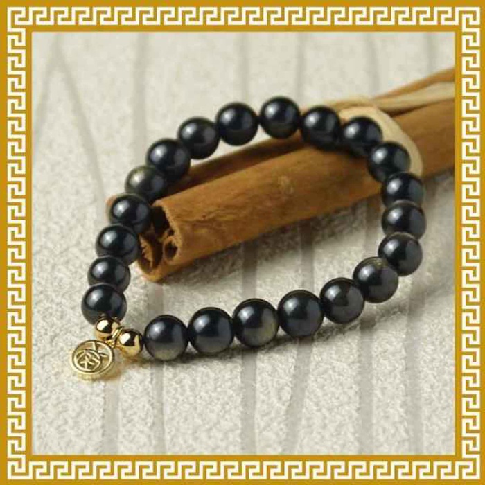 Ji Qing Tang Wealth & Protection - Golden Obsidian Bracelet 14.5-15mmProduct Thumbnail