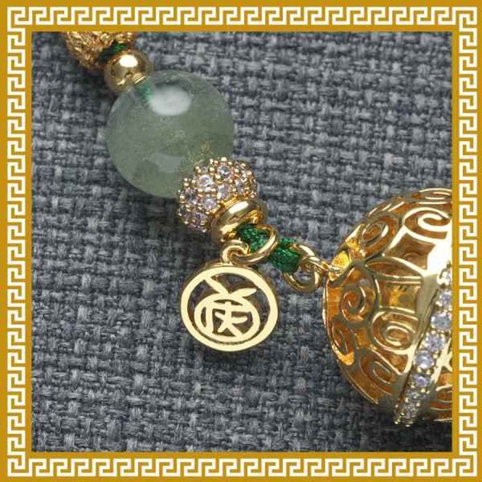 Ji Qing Tang Green Phantom Quartz Charm of Seven Color Golden Aura GreenProduct Thumbnail