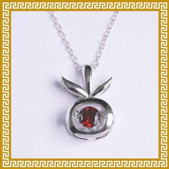 Ji Qing Tang Garnet Crystal Motion Pendant Necklace HealthProduct Thumbnail