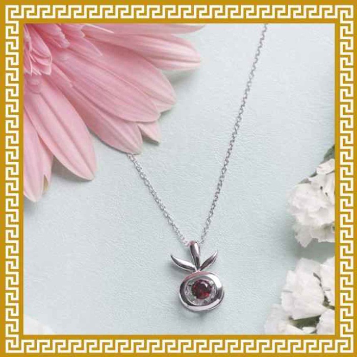 Ji Qing Tang Garnet Crystal Motion Pendant Necklace HealthProduct Thumbnail