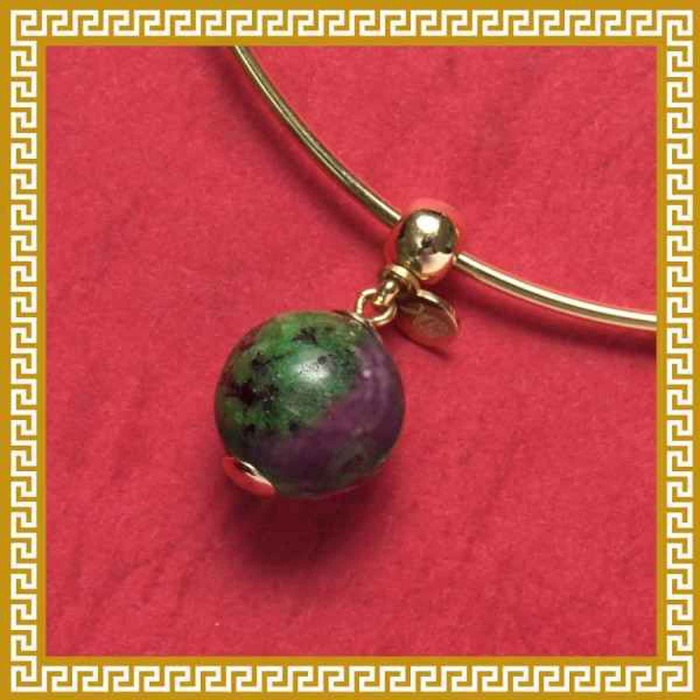 Ji Qing Tang Crimson Spark Crystal Bracelet Ruby in Zoisite HealthProduct Thumbnail