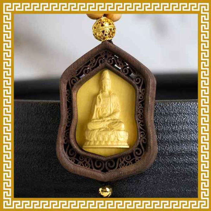Ji Qing Tang Golden Sand Avalokitesvara Heart Sutra Pendant Five Aggregates in Harmony HouseholdProduct Thumbnail