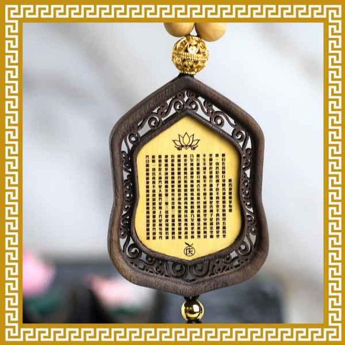 Ji Qing Tang Golden Sand Avalokitesvara Heart Sutra Pendant Five Aggregates in Harmony HouseholdProduct Thumbnail