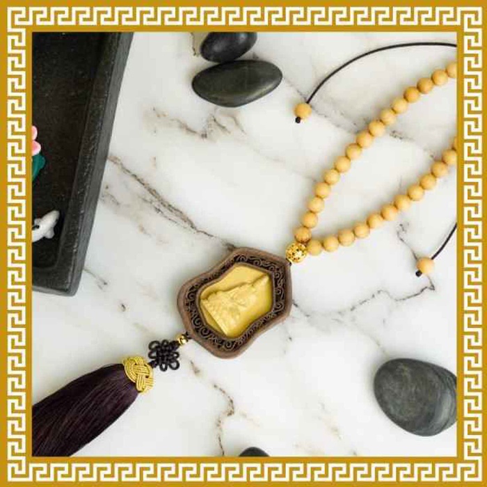 Ji Qing Tang Golden Sand Avalokitesvara Heart Sutra Pendant Five Aggregates in Harmony HouseholdProduct Thumbnail