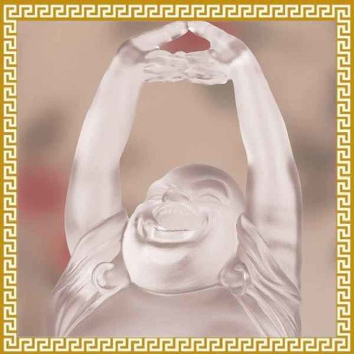 Ji Qing Tang Liuli Crystal Laughing Buddha Full Blessings & Prosperity (Clear, Small) HouseholdProduct Thumbnail