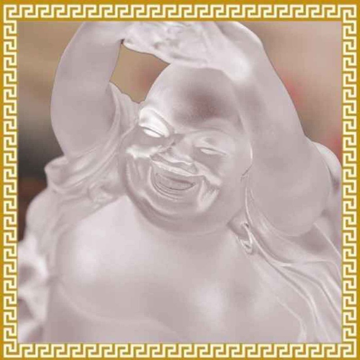 Ji Qing Tang Liuli Crystal Laughing Buddha Full Blessings & Prosperity (Clear, Small) HouseholdProduct Thumbnail