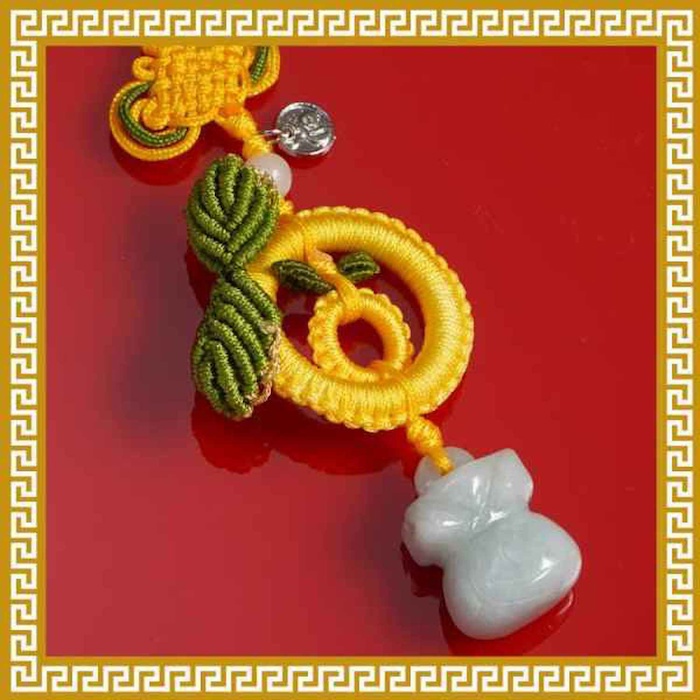 Ji Qing Tang Jade Prosperity Pouch with Double Ji Wealth Hanging Ornament MultiProduct Thumbnail
