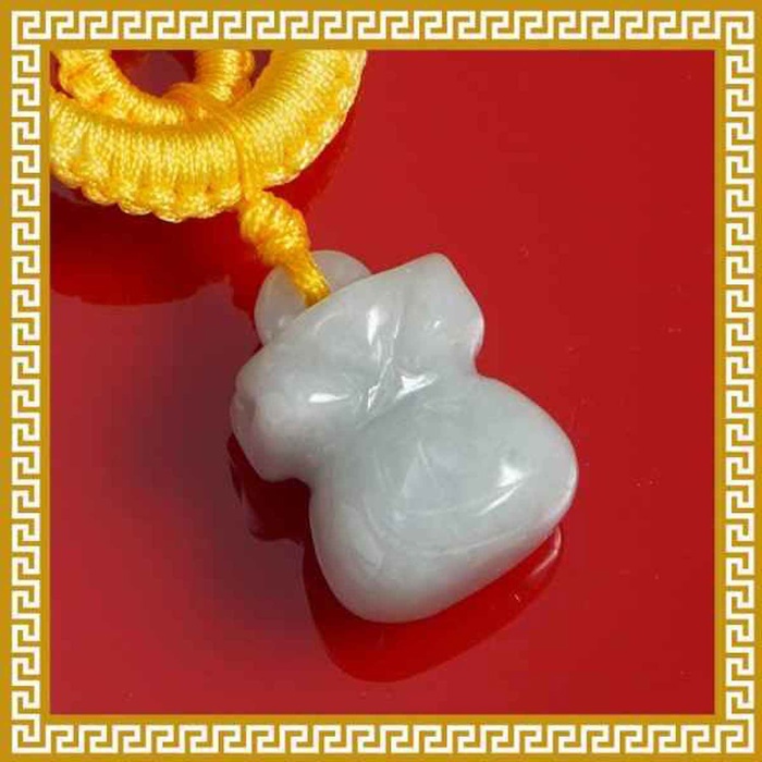 Ji Qing Tang Jade Prosperity Pouch with Double Ji Wealth Hanging Ornament MultiProduct Thumbnail