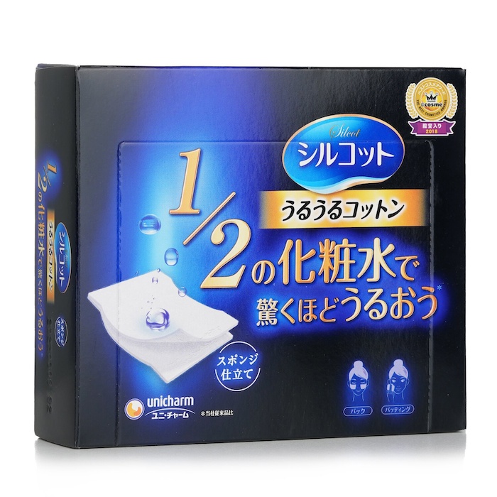 Unicharm Unicharm Silcot Sponge UruUru Touch Facial Cotton 40pcsProduct Thumbnail