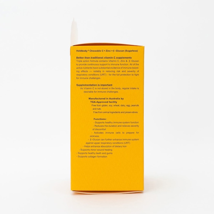 holdbody Holdbody Chewable C Zn BetaGlucan 100's Fixed SizeProduct Thumbnail