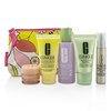 Clinique Travel Set: Facial Soap 30ml + Lotion 2 60ml + DDML 30ml + Serum 10ml + All About Eyes 7ml + Bag 5pcs+1bag
