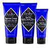 Jack Black Shave Essentials Kit: Deep Dive Glycolic Facial Cleanser + Supreme Cream Triple Cushion Shave Lather + Double Duty Face Moisturizer SPF20 3pcs+1Bag