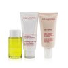 Clarins A Beautiful Pregnancy Set: Body Partner 175ml+ Exfoliating Body Scrub 200ml+ Body Treatment Oil-Tonic 100ml 3pcs