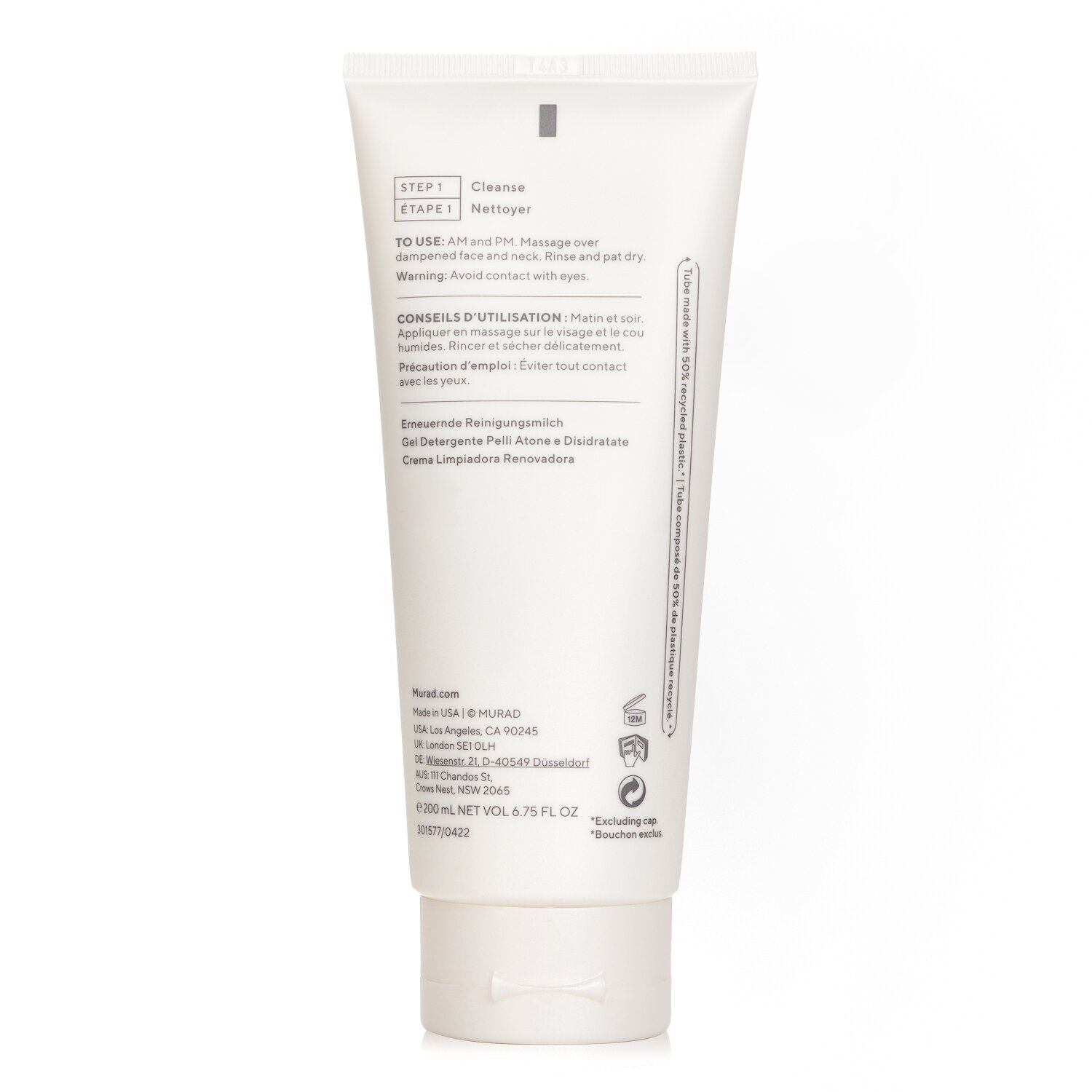 Murad Renewing Cleansing Cream 200ml/6.75oz