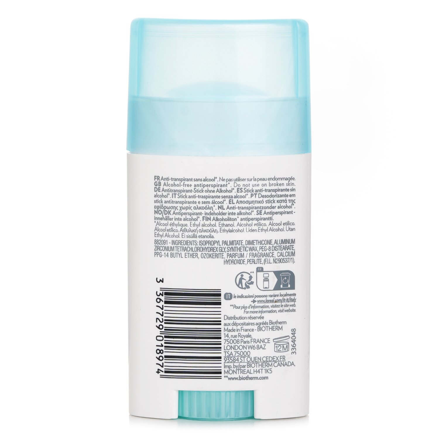 Biotherm Deo Pure Antiperspirant Stick 40ml/1.41oz