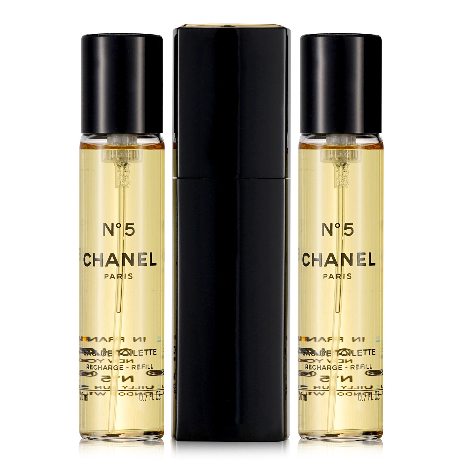 Chanel No.5 Eau De Toilette Purse Spray And 2 Refills 3x20ml/0.7oz